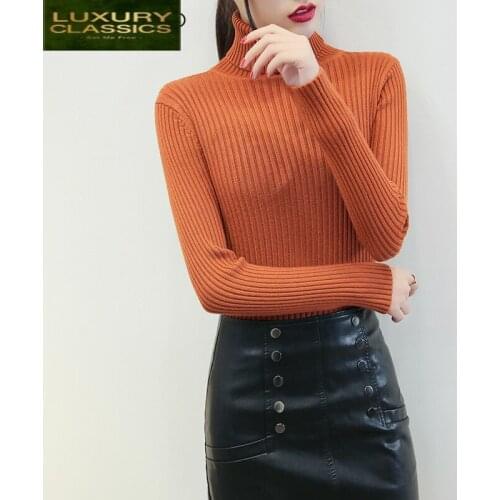 Femme Pull Winter Turtleneck Sweater Women Clothes 2021 Korean Casual Elegant Ladies Black Pullover Sweaters 818181LW479