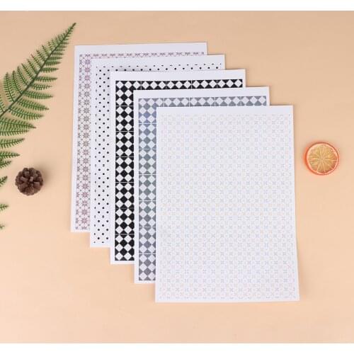 1pc 28.5*25.7cm Dollhouse Floor Sticker Wall Decal Kitchen Bathroom Miniature Accessory