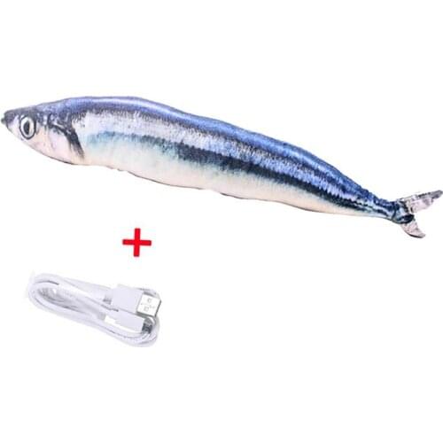11.81in Cat Toy Electric Simulated Fish Pet Chew Toy 30cm Pet Play Toy for Kittens Interactive Cat Plush Pillow Toy