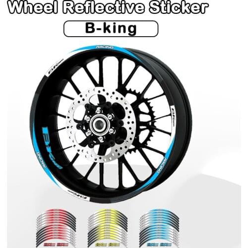 Motorcycle 12 Strips Sticker Decals Reflective Waterproof Wheel Decals For SUZUKI BKING BK1300 GSX1300BK