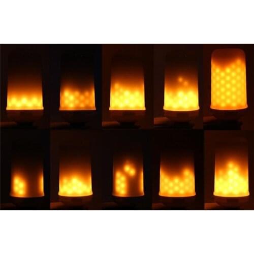 3PCS E27 Simulation flame lamp Dynamic flashing light bulb candle light Burning light bulb LED Torch light simulation fire bulb