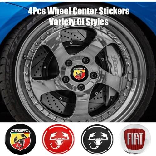 4pcs Auto Styling Wheel Center Hub Cap Sticker 56mm Cover Car Accessories For FIAT Grande Punto 500 Abarth Tipo Panda Ducato UNO