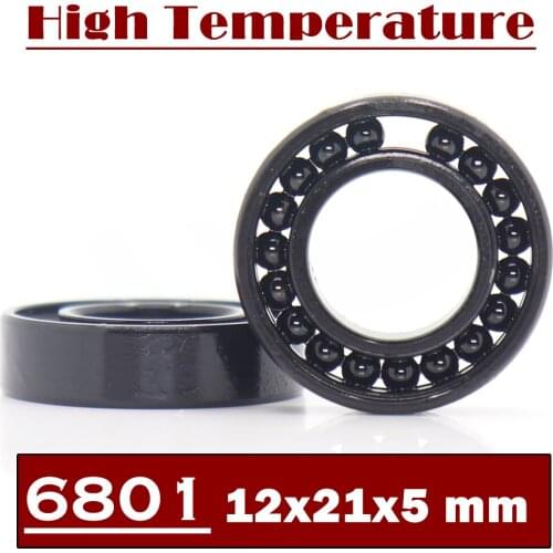 6801 High Temperature Bearing 12*21*5 mm ( 2 Pcs ) 500 Degrees Celsius Thin Section Bearings Full Ball Bearing