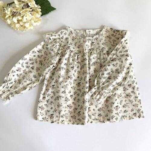 2 3 4 5 6 7 Years Toddler Girl Blouses Spring Autumn Fashion Flower Long Sleeve Shirt for Girl Kids Clothing 2020 New Arrival