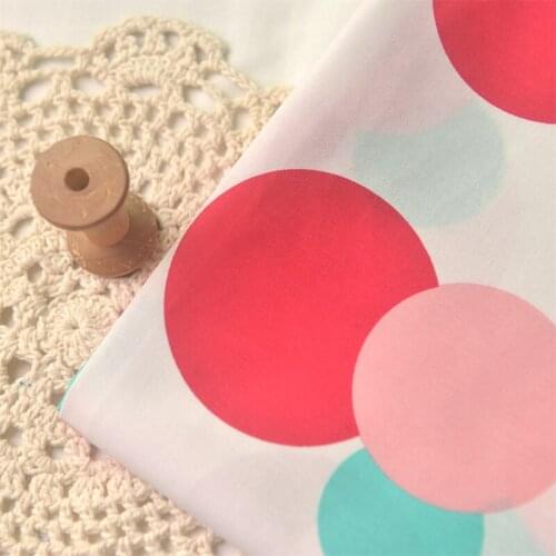 Color Polka Dot Poplin Cotton Fabric Top Dress Childrens Clothing Baby Clothes Tablecloth Curtain Handmade Diy Fabric