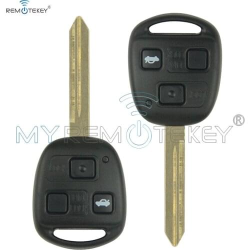 Denso(not Valeo) Remtekey 2pcs 3 Button 434mhz 4D70 Chip Toy47 Uncut Blade For Toyota Avensis 2004-2009 Remote Key
