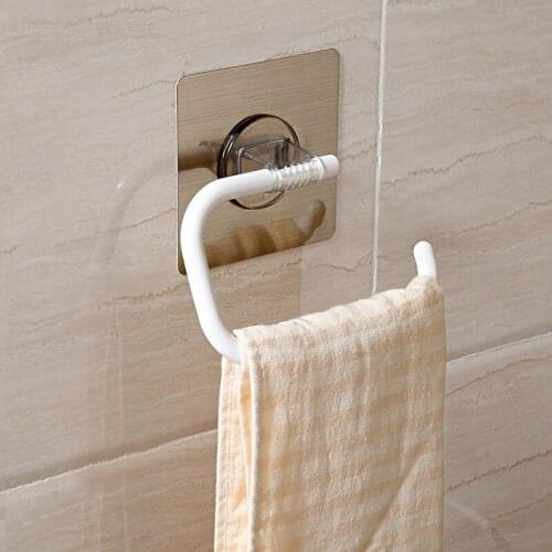 Suction Cup Toilet Towel Rack Free Punch Kitchen Shelf Bathroom Towel Bar Rack Bathroom Towel Rack