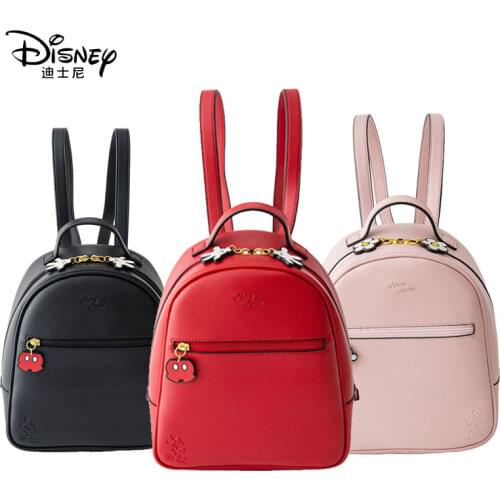 Disney Mickey Minnie Backpack Women Luxury Backpack Japanese Winter New Waterproof Travel Backpack Women Leather Backpack Girls