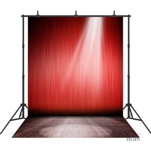 Spotlight Red Curtain Stage Photographic Background For Photo Studio Children Baby New Born Vinyl Cloth Backdrops Photophone
