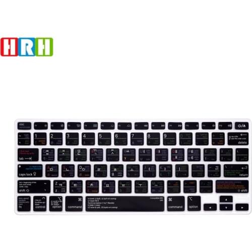 HRH VIM/VI Korean Hotkey Shortcuts Silicone Keyboard Cover Protector Keypad Skin For Mac Air Pro Retina 13"15"A1502