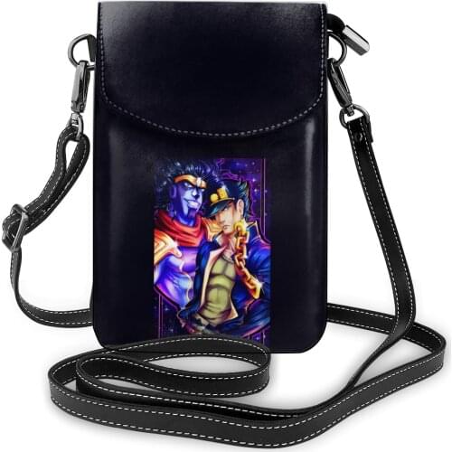 Jojo Bizarre Adventure Shoulder Bag Work Student Women Bags Fashion Aesthetic Leather Purse