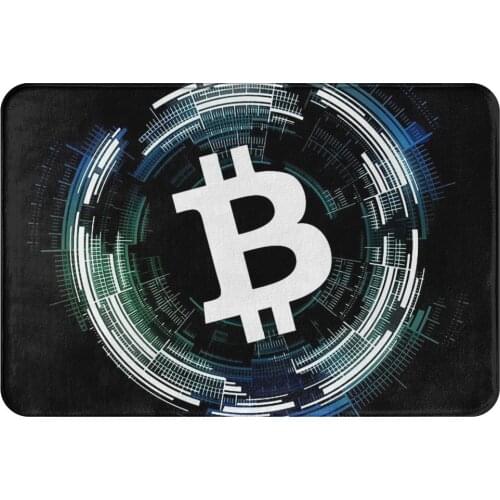 Bath Mat Bitcoin, Cryptocurrency Of The Future Doormat Kitchen Carpet Outdoor Rug Home Decor