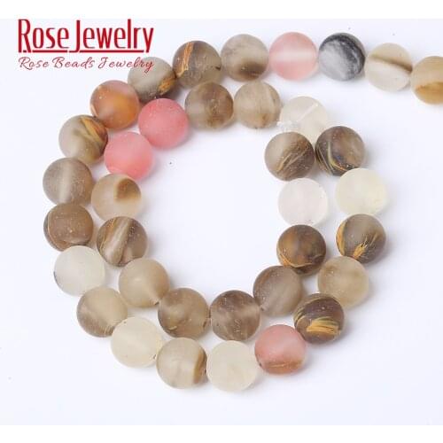 Natural Matte Watermelon Tourmaline Stone Round Loose Beads 15" Inches 4/ 6/8/10/12 Mm For Jewelry Making Bracelet Wholesale