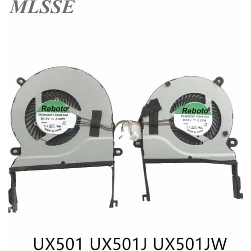 For ASUS UX501 UX501J UX501JW UX501VW Laptop CPU FAN EG50050S1-C630-S9A DQ5D518K000 EG50050S1-C640-S9A DQ5D598K002 L+R cooler