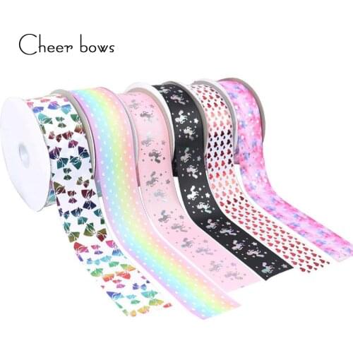 2Y/lot 3" 75mm Grosgrain Ribbon Geometry Monocerus Patchwork Printed Fabric DIY Hairbows Accessories Wedding Party Decorations