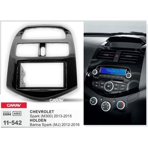CARAV 11-542 Top Quality Radio Fascia for CHEVROLET Spark (M300)/ HOLDEN Barina Spark (MJ) Fascia Dash CD Trim Installation Kit