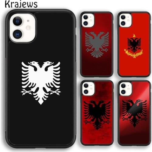 Krajews Albania Albanians Flag soft Phone Case Cover For iPhone 5s SE 2020 6s 7 8 plus X XS XR 11 12 mini pro max coque Shell