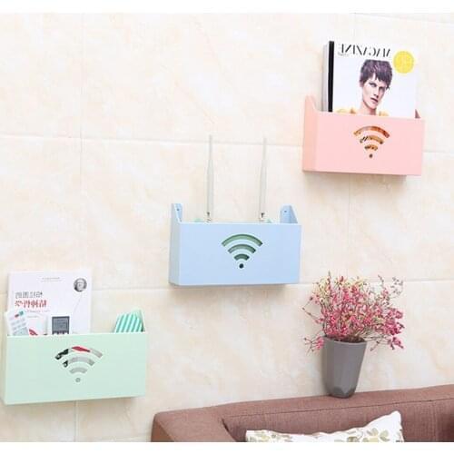 Living Room Wall Hanging Storage Box Plastic Strong Strong Router Remote Control Extracurricular Book Storage Box
