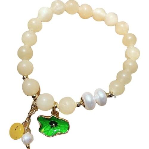 New style jade bracelet womens natural pearl agate Hetian chalcedony bracelet for women simple personalized bracelets