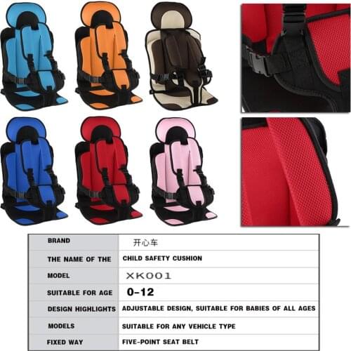 1-5T Travel Baby Safety Seat Cushion With Infant Safe Belt Fabric Mat Little Child Carrier