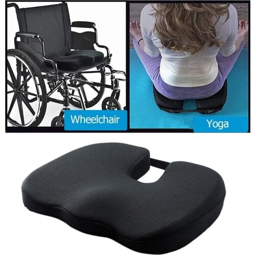 Office Desk Chair Seat Cushion Car Wheelchair Seat Pillow Haemorrhoids with Zippered Cover