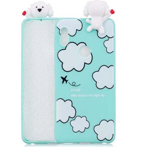 Lovely Cartoon White Squishy Phone Cases for xiao mi 6x Case Cute Smiling Cloud Soft Silicone stress relief Cover