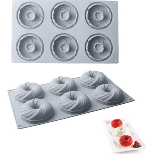 Vortex Silicone Molds Turbine Cake Decorating Molds For Baking Fondant Baking Tools Candy Making Mould