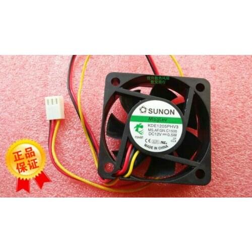 SUNON KDE1205PHV3 MS.AF.GN.C1500 DC 12V 0.5W 5010 50*50*15MM 5CM 3-Wire Cooling Fan