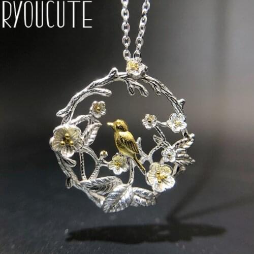 Boho Bridal Wedding Jewelry Silver Color Bird Necklaces For Women Girls Gifts Statement Necklaces Colar