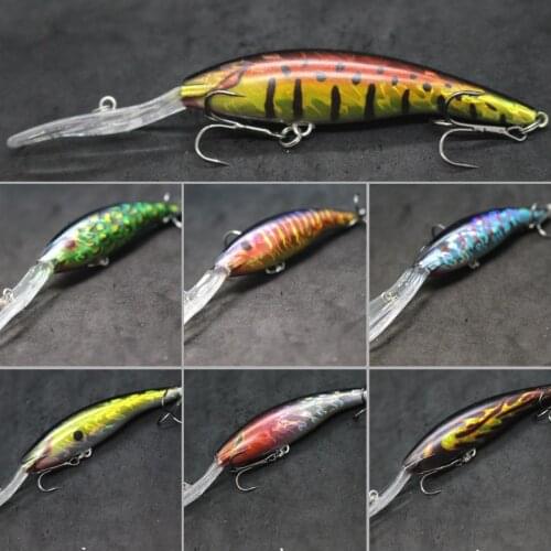 WLure 13cm 14.3g Deep Diving Tight Wobble Slow Floating Fishing Lure 2019 New Model High Quality ABS Construction M758