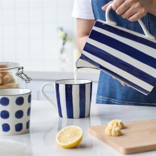 Japanese Large Capacity Ceramic Water Jug Milk Tea Juice Bottle Household Kitchen Water Pot Kettle Mug Heat Resistant Water Jar