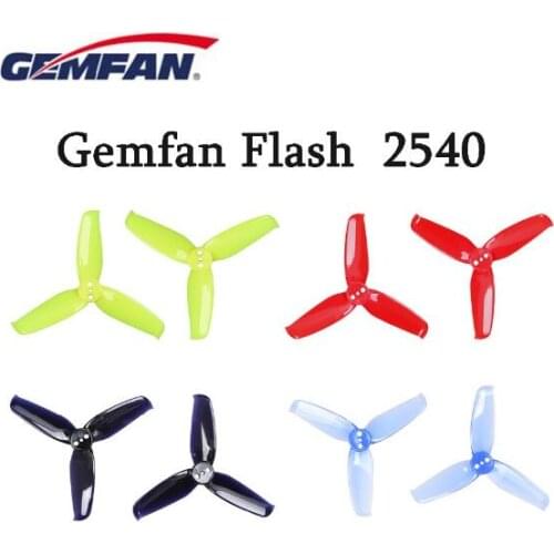 10 pairs Gemfan Flash 2540 2.5x4 2.5 Inch 3-Blade Propeller with 1.5mm Mounting Hole For 1105 1106 Motor