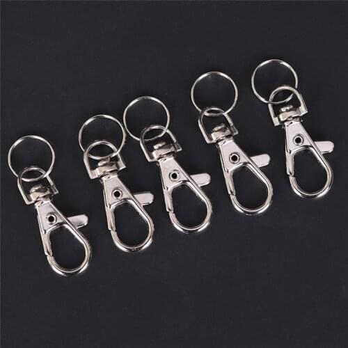 10pcs Classic Metal Swivel Trigger Lobster Clasps Clip Snap Hook Key Chain Ring Lanyard Craft Bag Parts Pick Outdoor