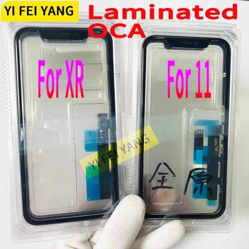 10pcs 3in1 Cold Press Original /AAA For IPhone 11 XR LCD Front Touch Screen With Frame +OCA Film Screen Touch Replacement