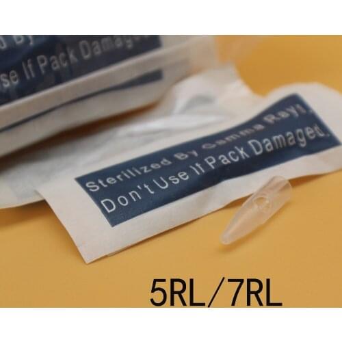 100Pcs 5RL&7RL Tattoo Needle Tips Permanent Makeup Needles Caps For BioTouch Drangon/Mosaic/Merlin Tattoo Eyebrow Lip Machine