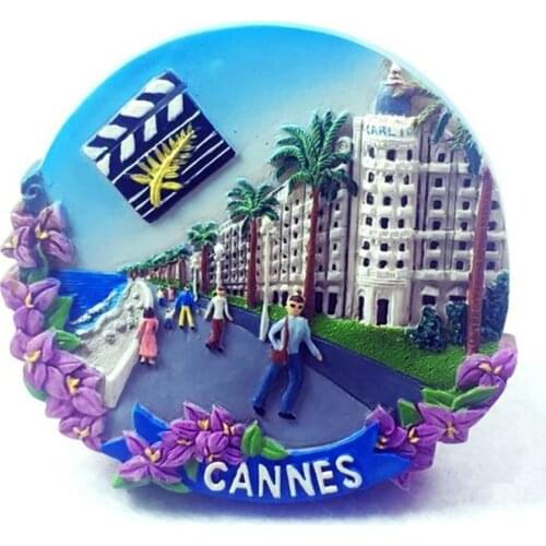 France Cannes International Festival 3D Fridge Magnets Tourism Souvenirs Refrigerator Magnetic Sticker Home Decoration