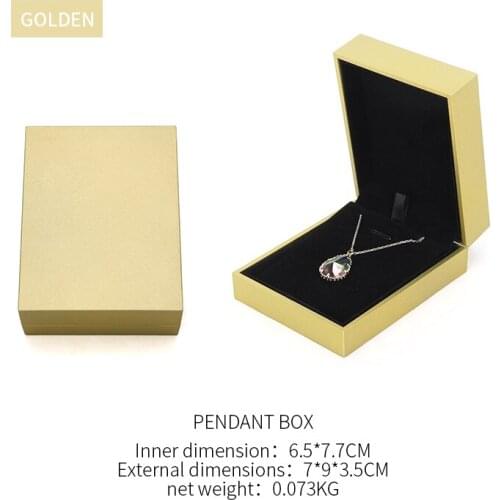 6 Colors Gold Female Pendent Jewelry Display Box For Earring Wedding Ring Bracelet Showcase Jewellery Holder Lover Birthday Gift