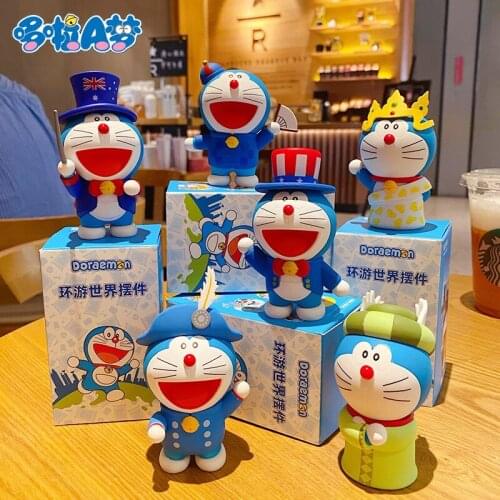 6 Styles Kawaii Anime Doraemon Pvc Action Figure Model Collection Dolls Boxed Toys Anime Decoration Toys For Childrens Gifts