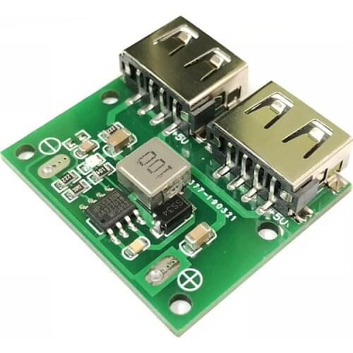 9V 12V 24V to 5V DC-DC Step Down Charger Power Module Dual USB Output Buck Voltage Board 3A Car Charge Charging Regulator 6-26V
