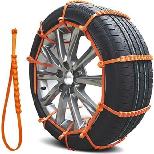 10PCS Car Snow Chains Snow Tyre Tire Emergency Relief Nylon Non-Slip Cable Ties