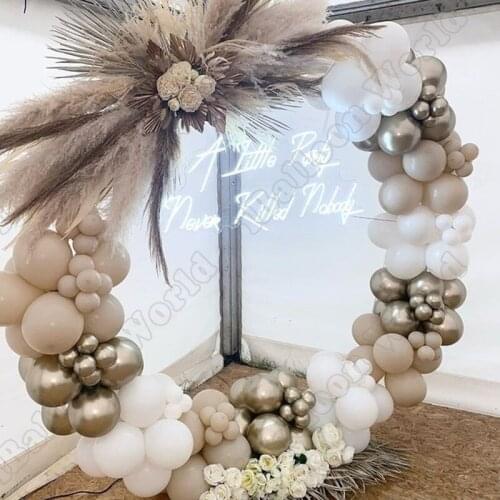 Sandy White Gold White Latex Balloon Arch Kit Wedding Birthday Party Balloon Garland Event Celebrate Baby Shower Decoration