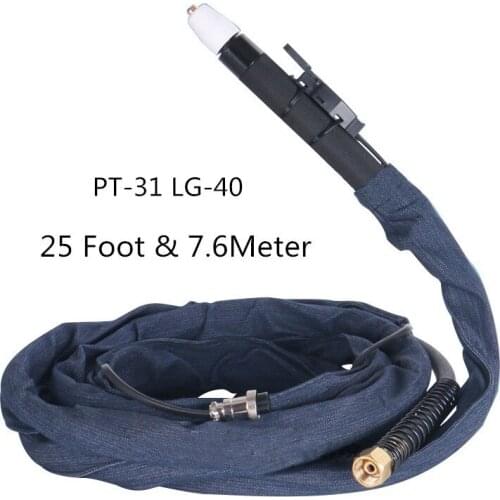 Free shipping PT31 LG40 high quality plasma cutting gun 7.6 meters complete FIT CUT50 Plasma Cutter cutting machine Accessories