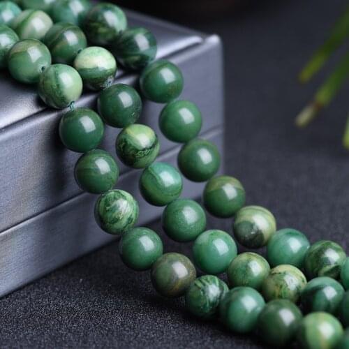 Natural African Jades Stone Beads 6/8/10MM Round Loose Stone Beads For Jewelry Making DIY Bracelet Necklace Strand 15