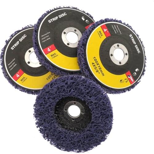 4 Inch 100mm Rust Remover Wheel Remove Paint and Oxidation Poly Strip Wheel Disc Abrasive Angle Grinding Wheel (5 Pack-4x5/8"')
