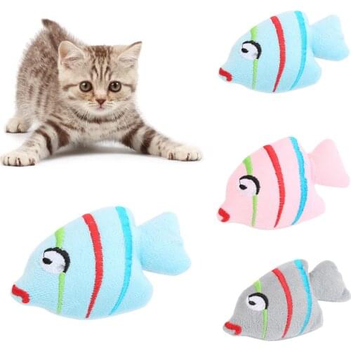 Catmint Plush Fish Kitten Scratch Bite Teasing Interactive Catnip Pet Toy