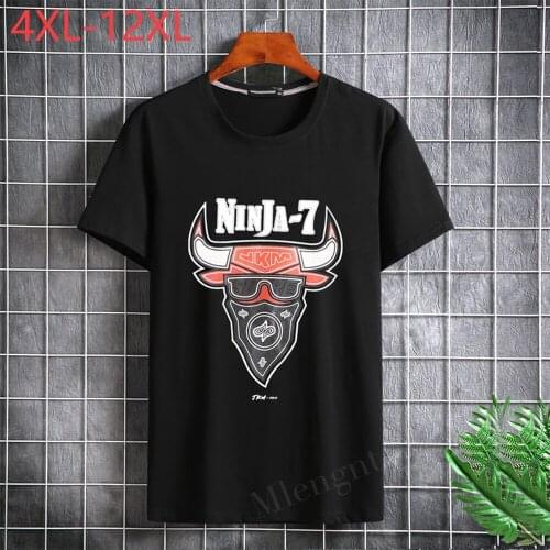 Summer T Shirt Men Streetwear Bull Head Short Sleeve Tee Tops Punk Style Male Clothes Casual 3D Print Tshirt Large Size 4XL-12XL
