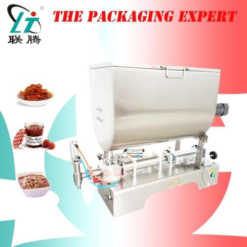 Chilli Sauce Filling Machine Mixing Hopper Filler Hot Pepper Peanut Butter Chocolate Granules Paprika Filler Free Shipping