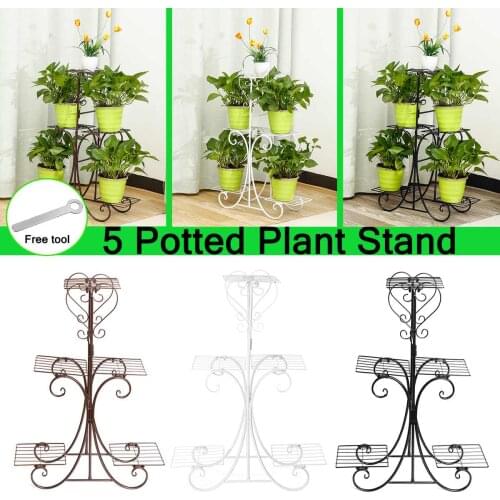 Metal Plant Stand Flower Rack Flower Pot Storage Rack Display Shelf Holder Home Indoor Outdoors Decor Garden Balcony 63x24.5x82
