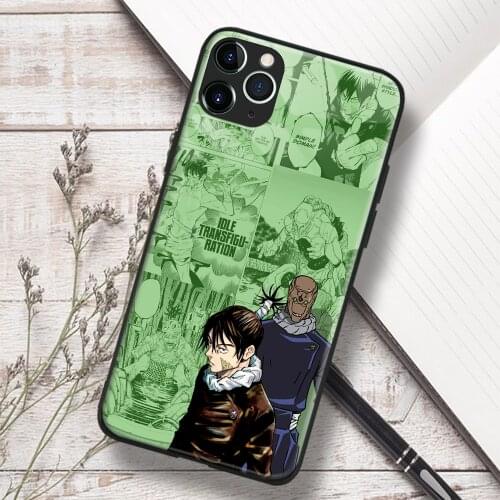 Kokichi Muta Jujutsu Kaisen Anime Soft TPU Glass Phone Case for IPhone SE 6s 7 8 Plus X Xr Xs 11 12 Mini Pro Max Samsung