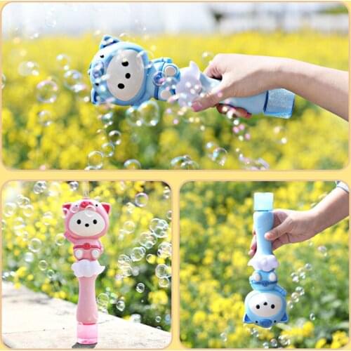 New Kids Cute Animal Bubble Machine Summer Swimming Toys Wedding Supplies Birthday Gift Flashing Light Up Bubble Maker